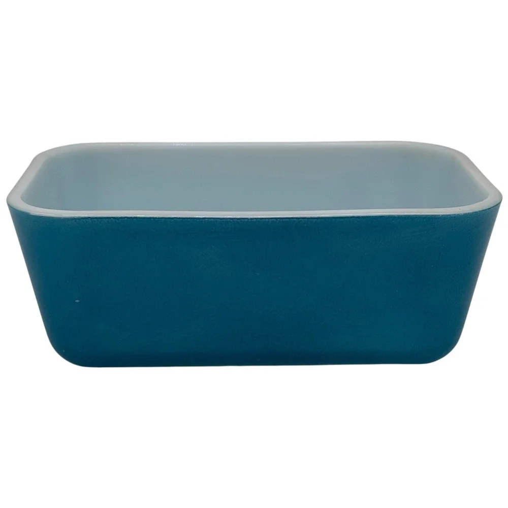 Pyrex 15 Turquoise Teal Aqua Blue Loaf Pan Dish Ovenware